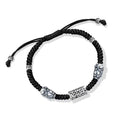 Double Silver Pixiu Men`s Bracelet-Attract Luck