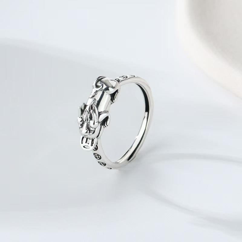 Resolute Guardian Pixiu Sterling Silver Ring