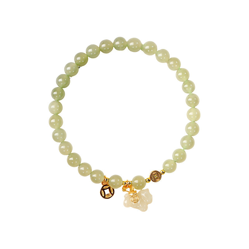 Hetian Jade Lucky Horse Bracelet-Forward with Resolve