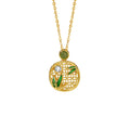 Bamboo Nephrite Jade Necklace-Blessings in Bloom