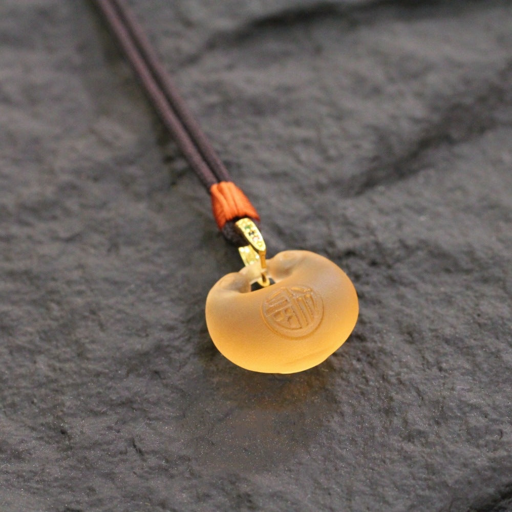 Fortune Blessing Liuli Pouch Pendant–Symbol of Prosperity, Good Fortune & Abundance