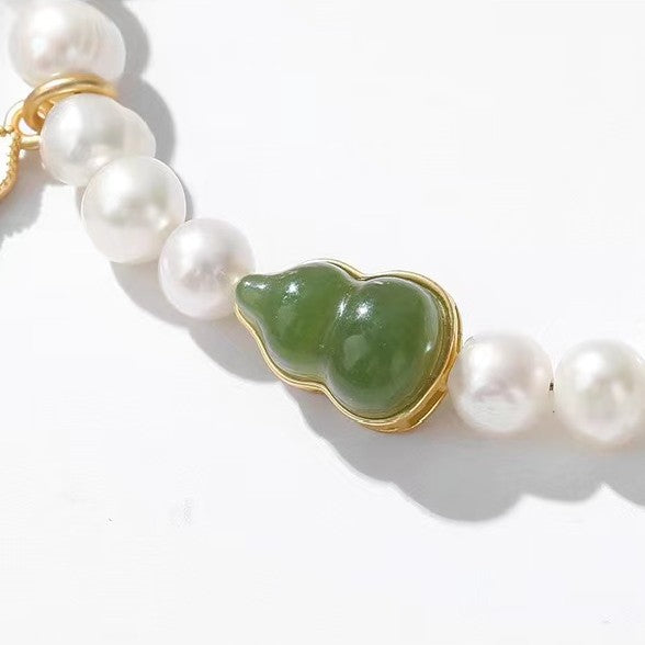 Natural Pearl Jade Calabash Bracelet-Inner Peace
