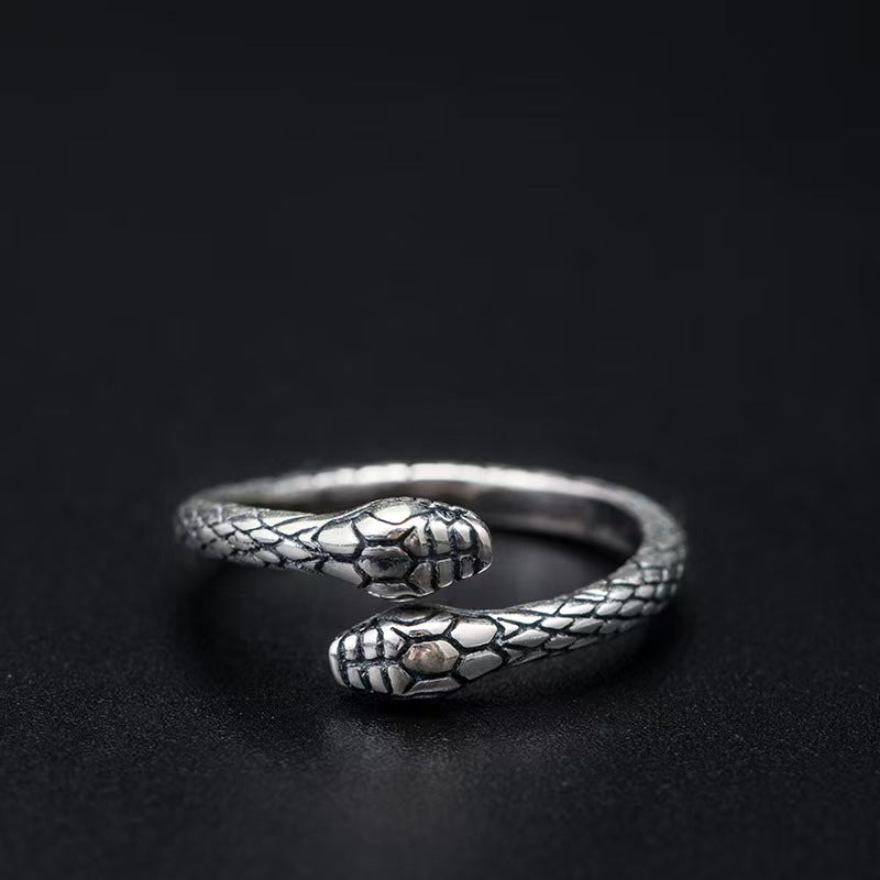 Vintage Snake Silver Ring-transformation & protection