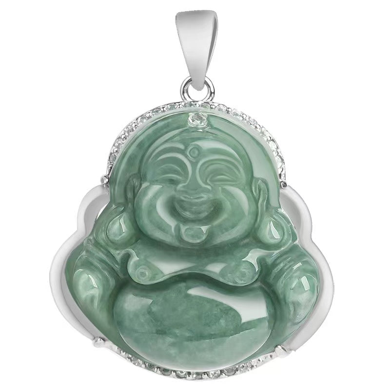 Laughing Buddha Jade Necklace-Wisdom and Enlightenment