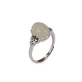 Green Jade Cabochon Ring-Prosperity Luck