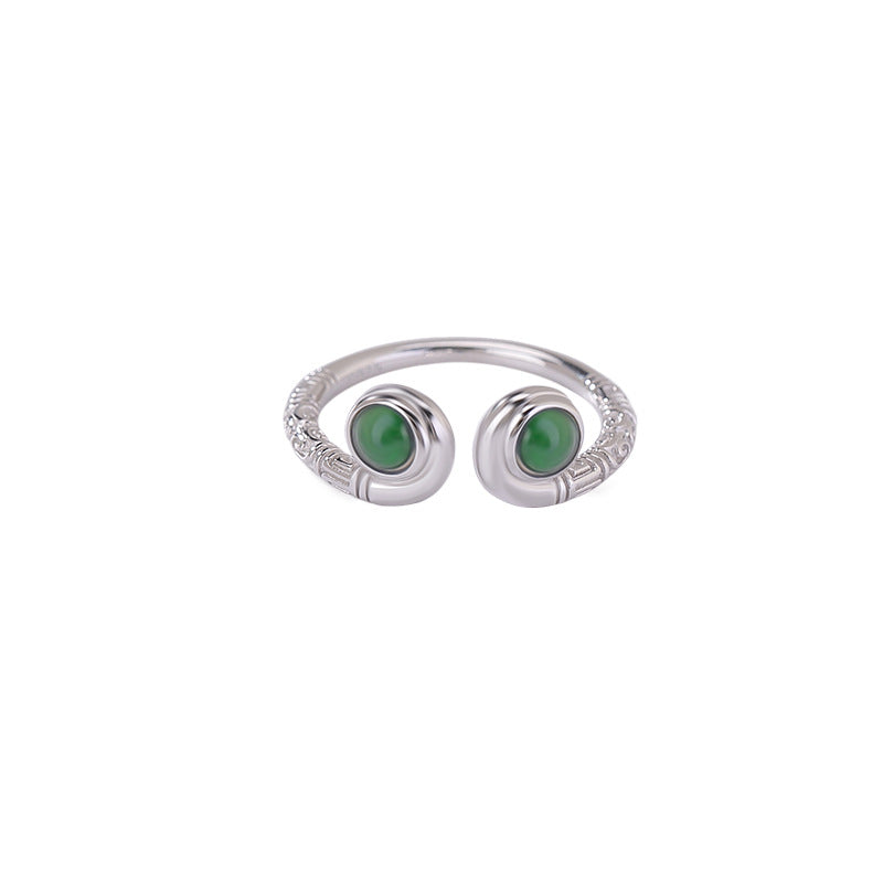 Naturroter Achat 925er Silber Feng Shui Glücksring
