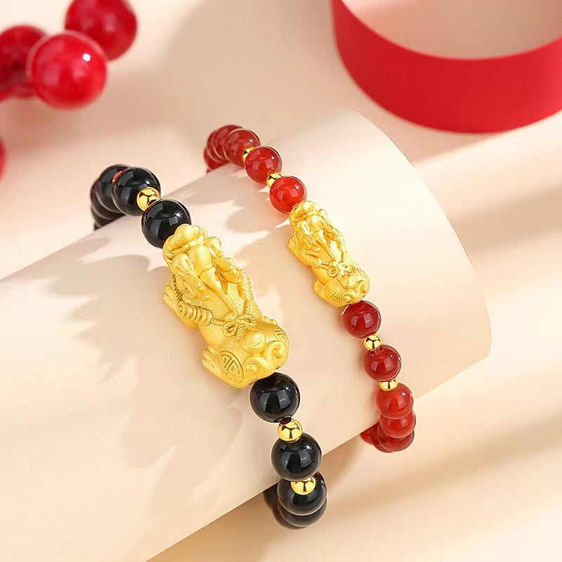 Fengshui Pixiu  Agate Couple Bracelet-Protection and Peace