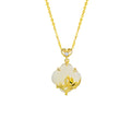 Orchid Nephrite Jade Necklace-Peace and Happiness