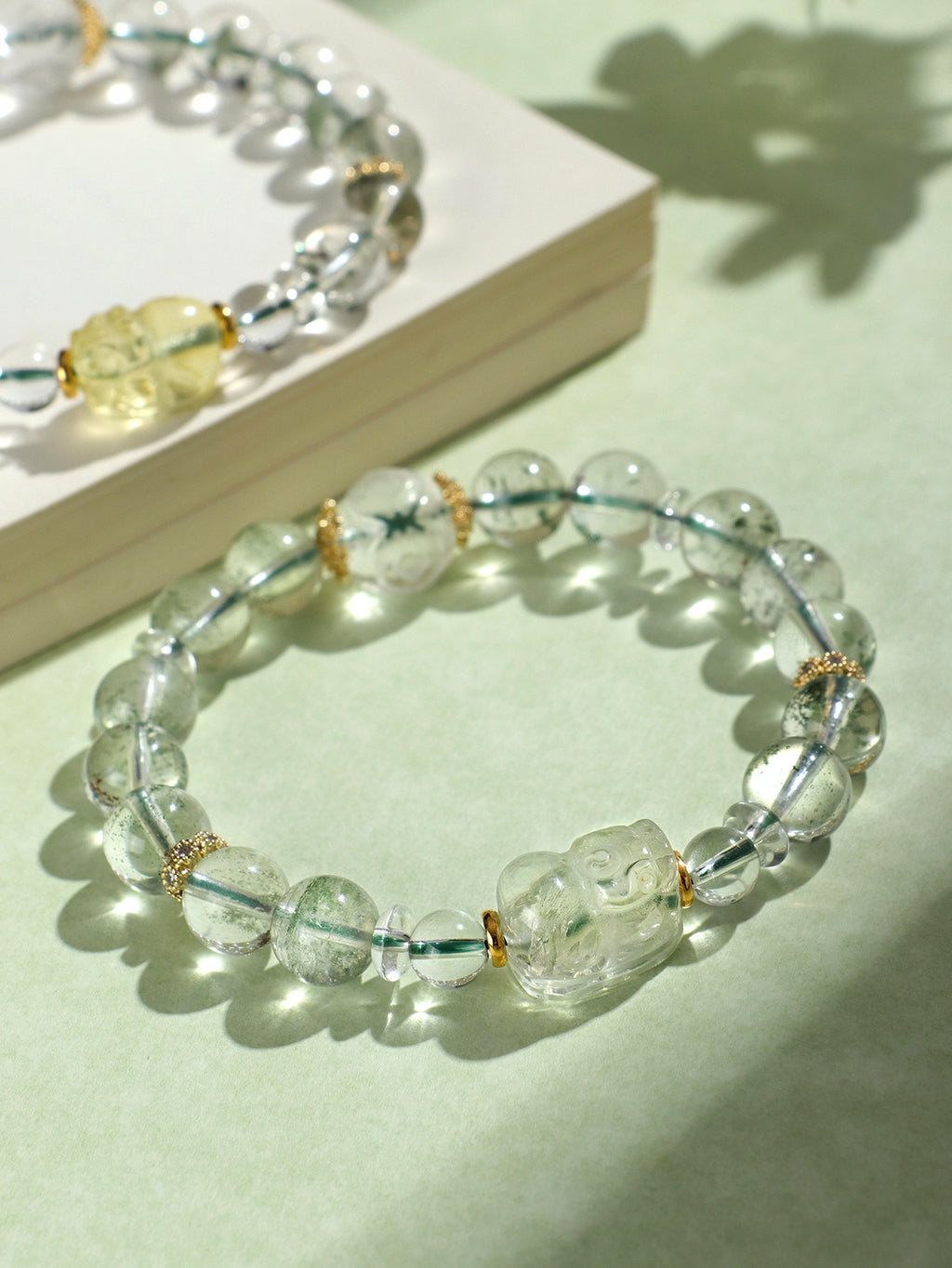 Green Phantom Quartz Pi Xiu Bracelet-Divine Protection