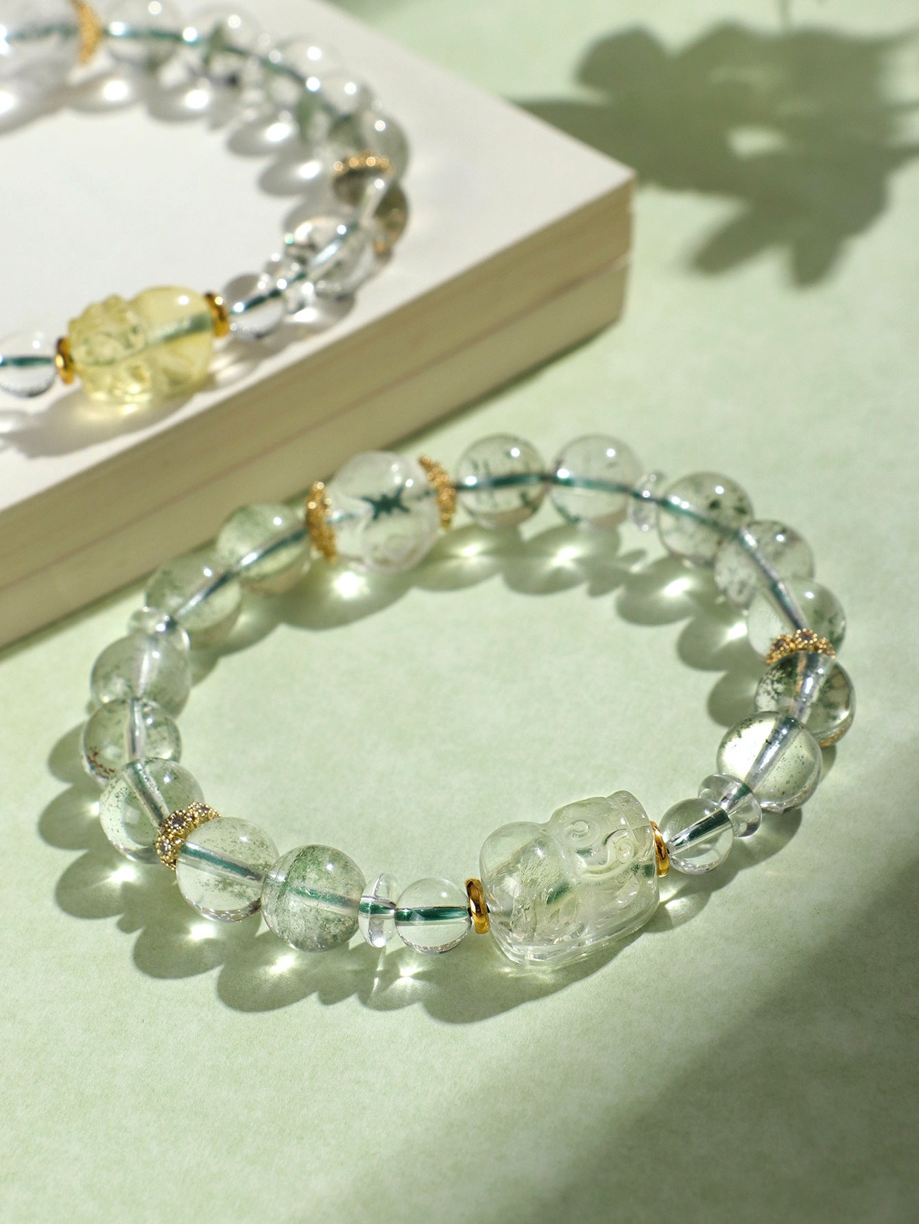Green Phantom Quartz Pi Xiu Bracelet-Divine Protection
