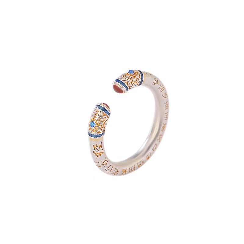 Heart Sutra Silver Ring-Wisdom and Enlightenment