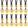 Twelve Gold Zodiac Peace-Guard Amulet Necklace Series