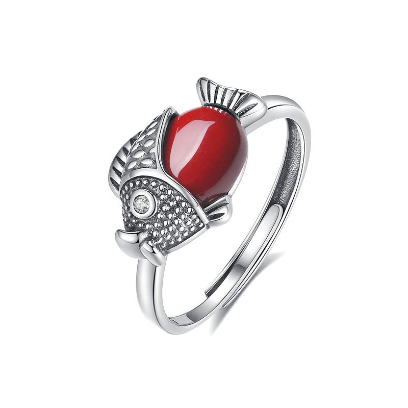 Koi Fish 925 Sterling Silver Ring-Perseverance and Abundance