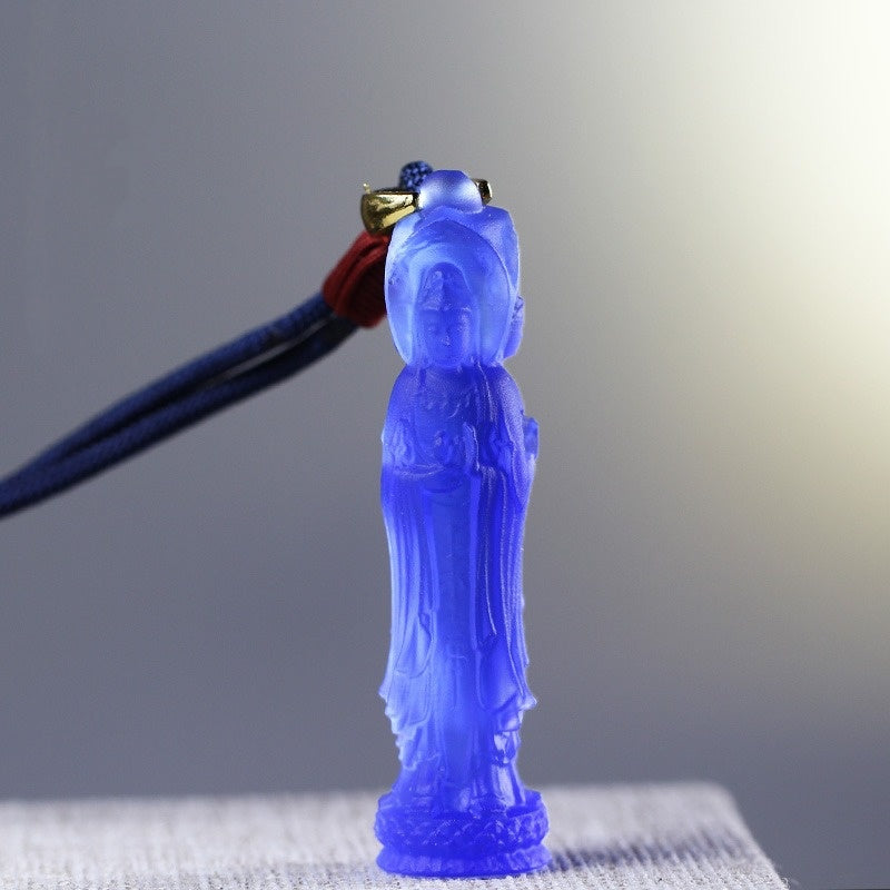 Three-Faced Guanyin Glaze Pendant-Compassion, Protection & Harmony