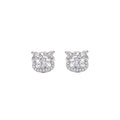 Goat Cubic Zirconia Silver Stud Earrings-Kind Wishes