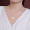 Yellow Jambhala Six True Words Silver Pendant Necklace -Protection and Prosperity