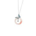 A Gentle Love-Butterfly Yanyuan Agate Peace Disc Necklace