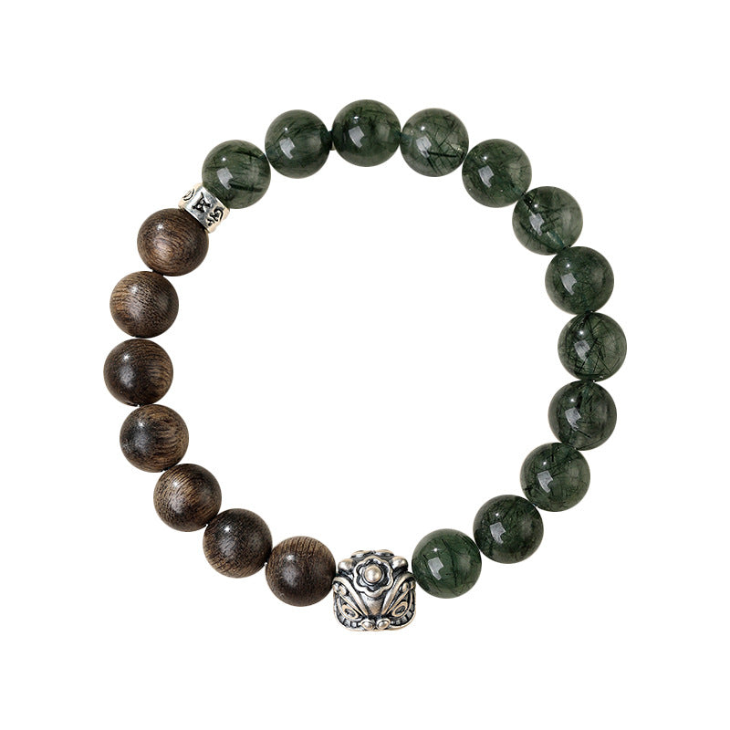 Handgeschnitztes Jadeit-Kubanische-Glieder-Armband – Pfad des Wächters