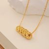 Prosperity Flow Coin Pendant Gold-Plated Silver Necklace