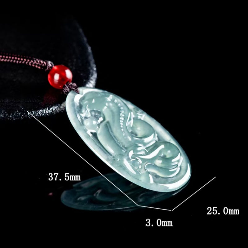 Ice Jade Snake Pendant – Protection, Renewal & Transformation
