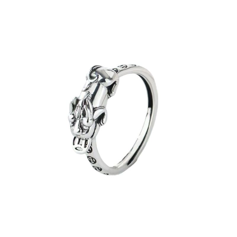 Resolute Guardian Pixiu Sterling Silver Ring