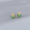 Pixiu Glücks-Ohrringe – Natürliche Eis-Jade/Pi Yao