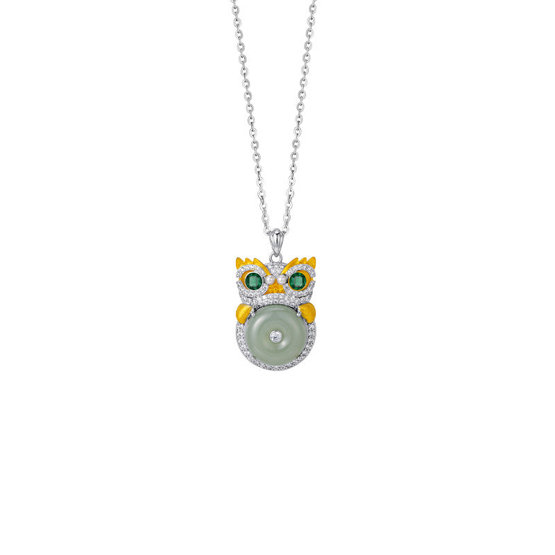 Dancing Lion Nephrite Jade Necklace-Courage & Prosperity