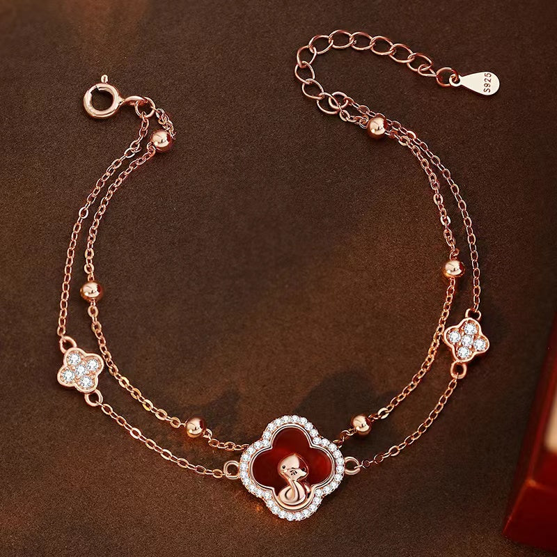 2025 Year Of Snake Red Agate Bracelet-Passion & Determination