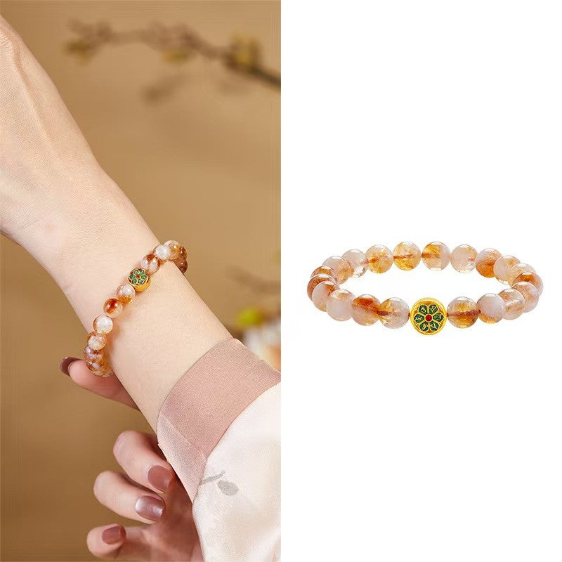 Tibetan Six True Words Citrine Bracelet-Attracts Wealth and Protection