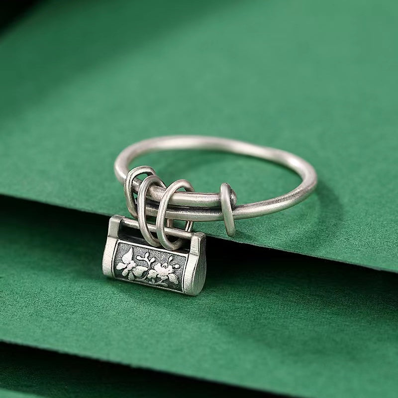 Longevity Lock Ring-925 Silver Ruyi Protection Ring