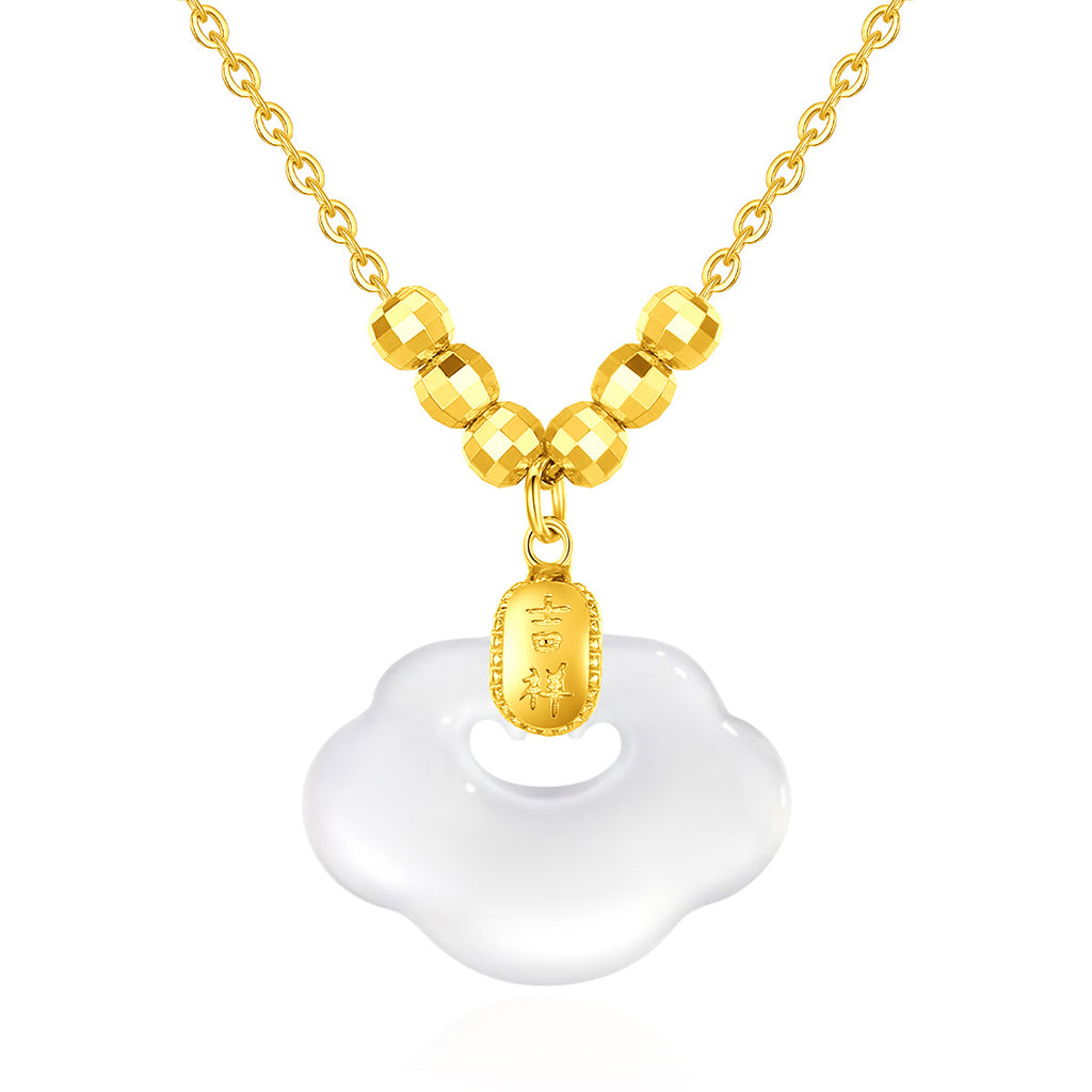 White Jade Ruyi Pendant Necklace