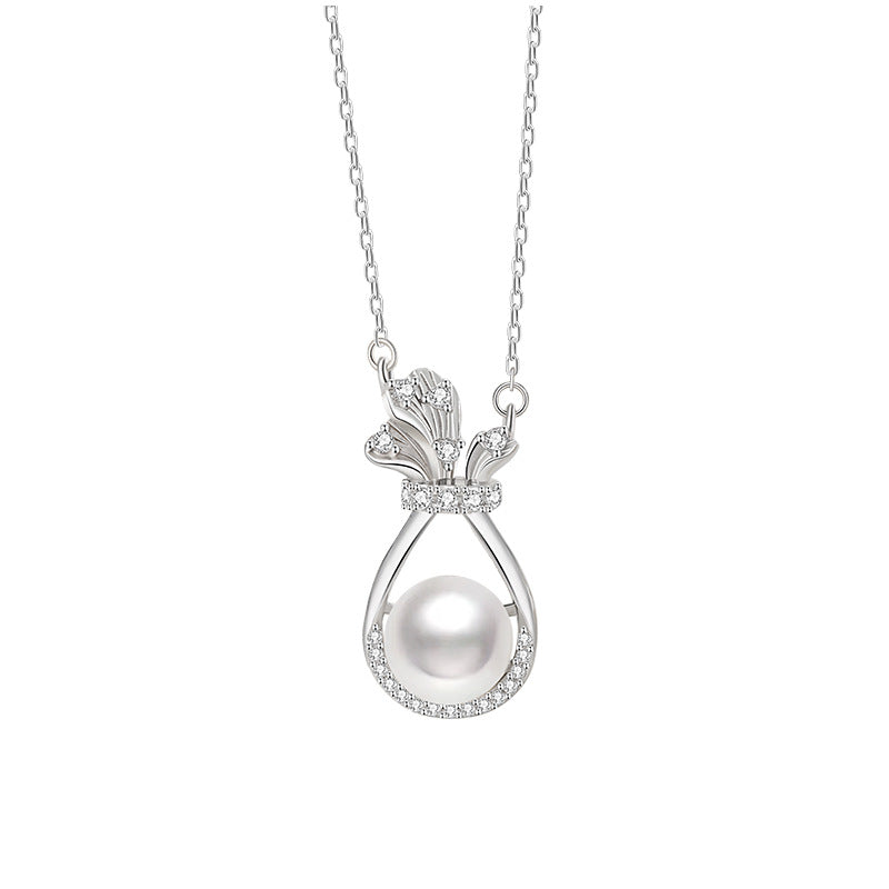 Fortune Bag Freshwater Pearl Necklace-Blessings to Share