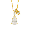 Jade Gourd Pendant Necklace-Luminous Blessing