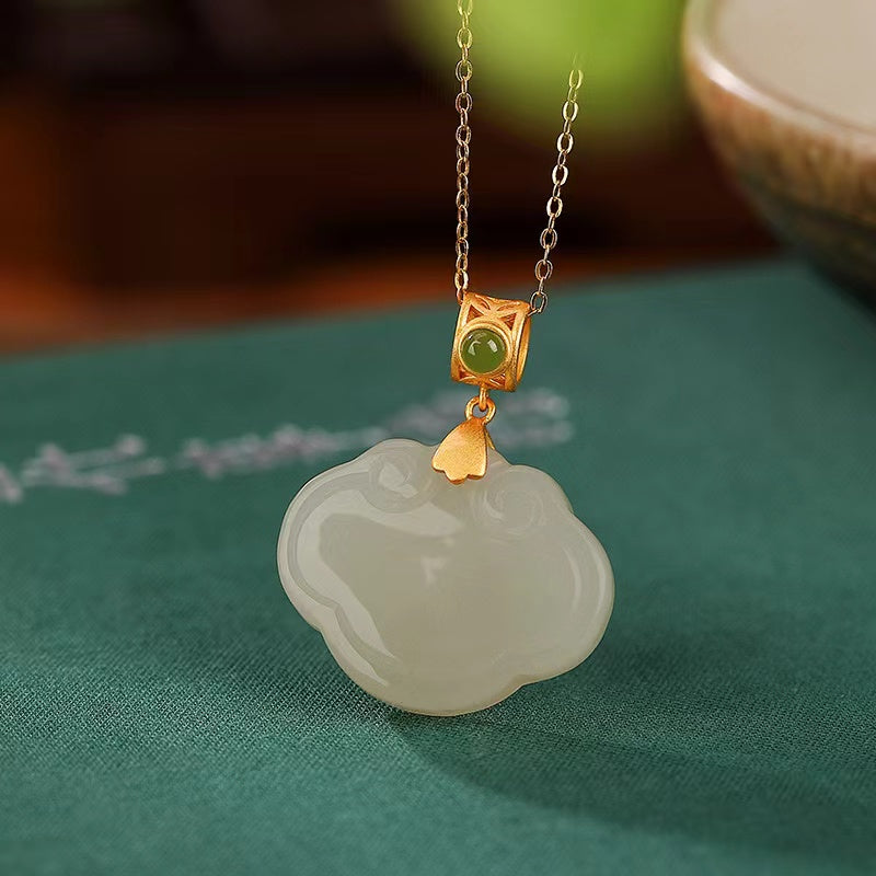 Ruyi Green Jade Necklace-Wish Fulfillment