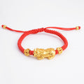 Golden Fortune-Pixiu Braided Cord Bracelet