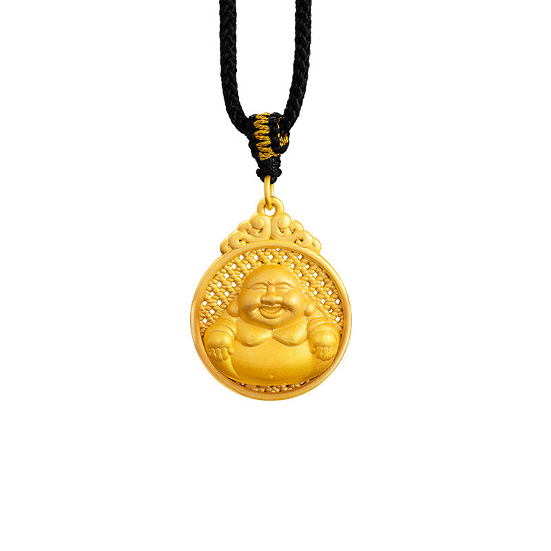 Joyful Serenity-Laughing Buddha Pendant Necklace