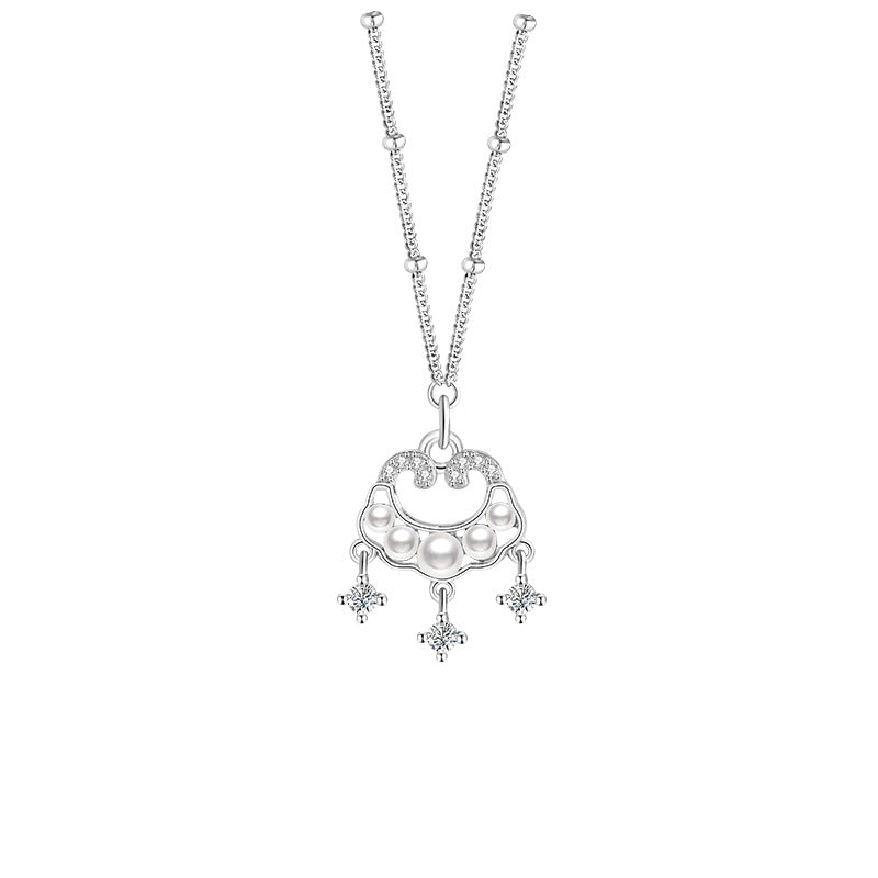 Ruyi Lock Pearl Necklace-Wishes for Peace & Happiness