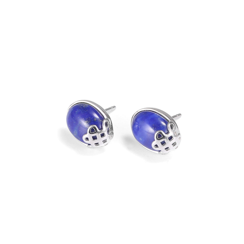 Regal Confidence-Lapis Lazuli Sterling Silver Stud Earrings