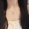 18K Gold-Plated Silver Fortune Gourd Pendant Necklace – Rotatable Design for Elegance & Blessings