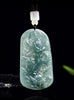 Natural Jadeite Guanyin with Dragon Pendant – Hand-Carved Ice-Type Jade