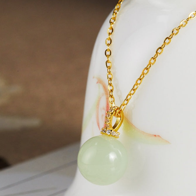 Nephrite Jade Full Blessing Pendant Necklace