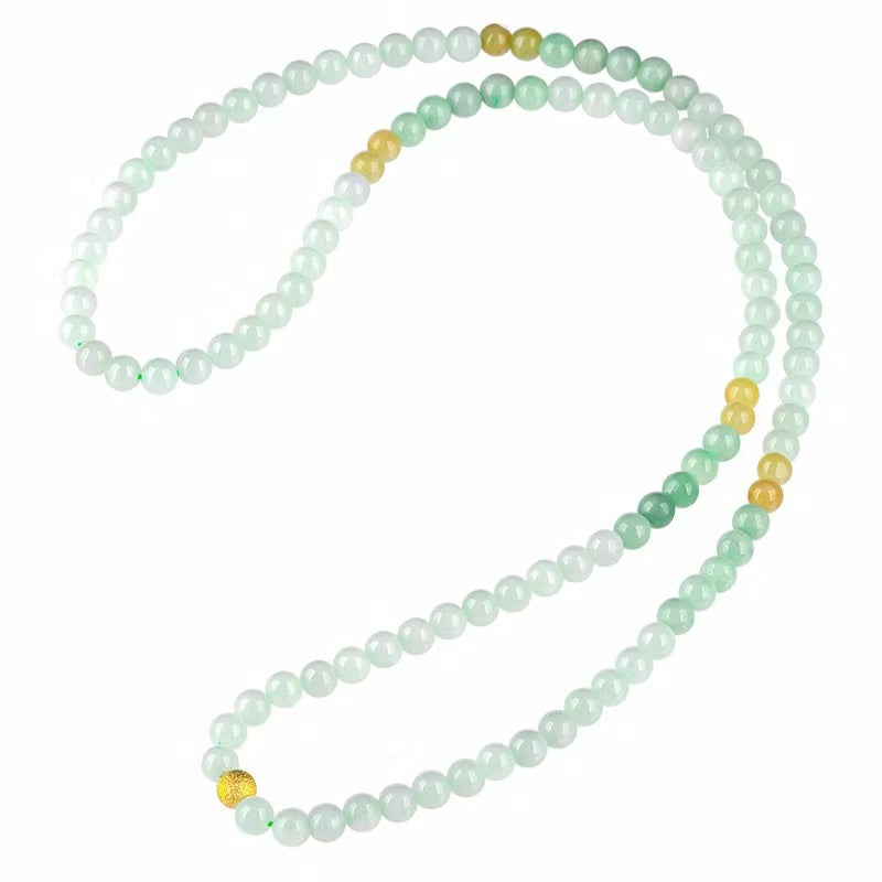 Natural Jade Mala Wrap Necklace-Peace & Prosperity Protection