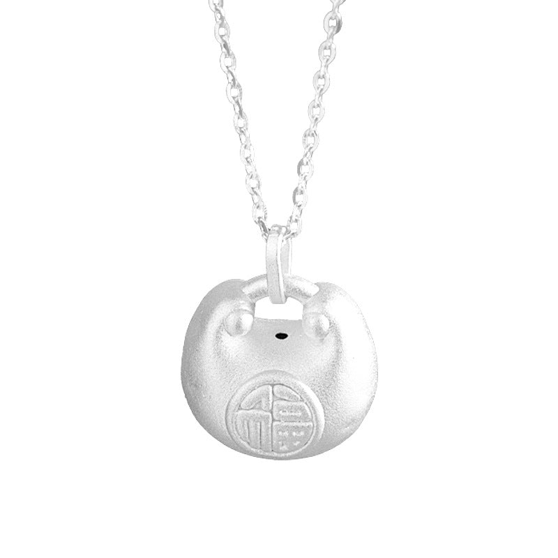 Longevity Blessing Lock Silver Necklace – Peace, Love & Lasting Happiness