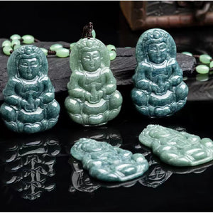 Guan Yin Avalokiteshvara Jade Pendant Necklace-Compassion