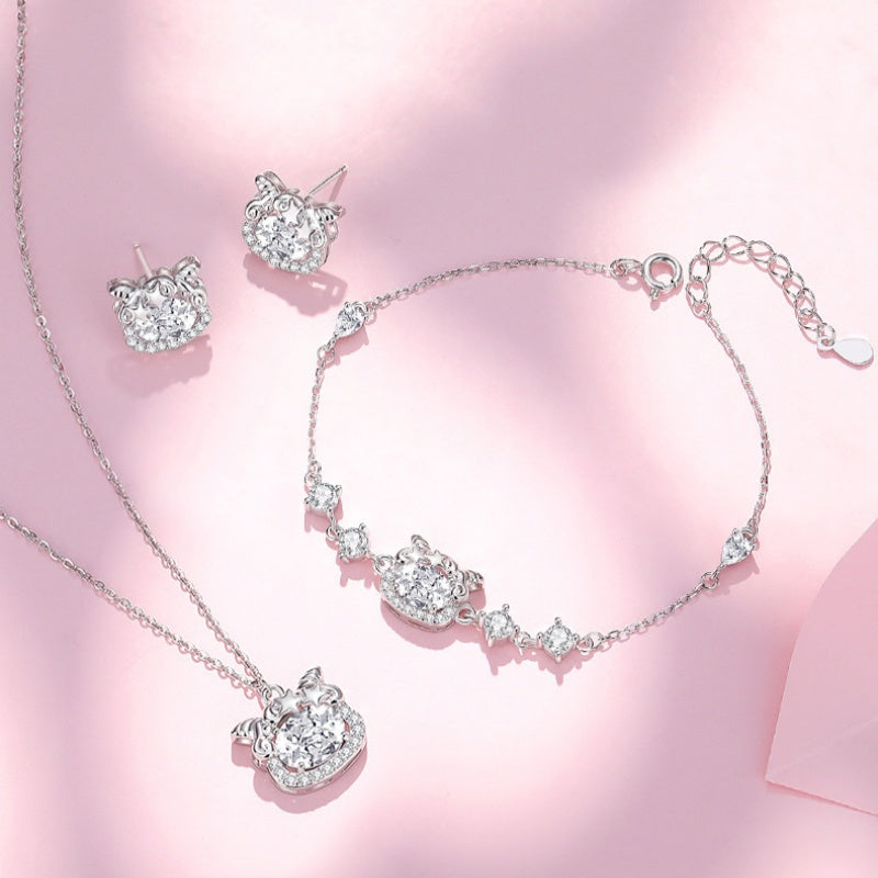 Good Wishes-Lamb & Star Sterling Silver Jewelry Set