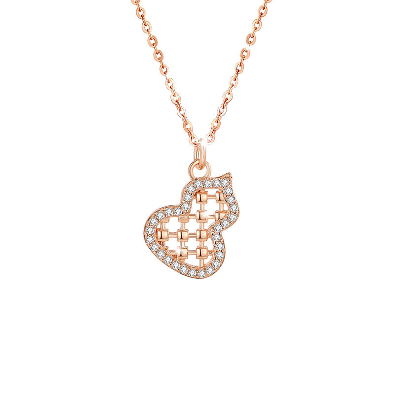 Gourd Cubic Zirconia Necklace-Fortune & Prosperity