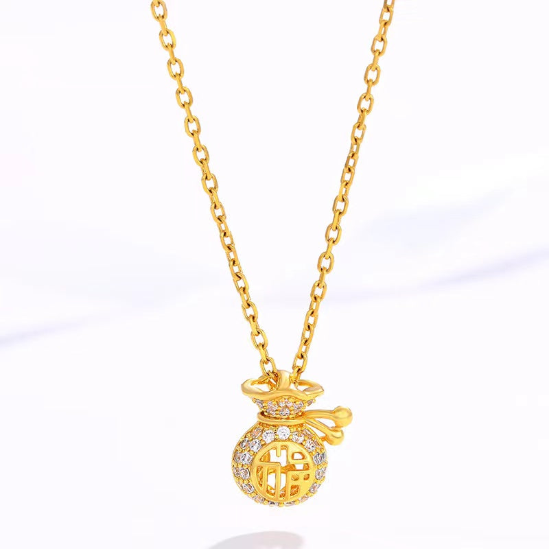 Lucky Money Bag Pendant-Fengshui Wealth