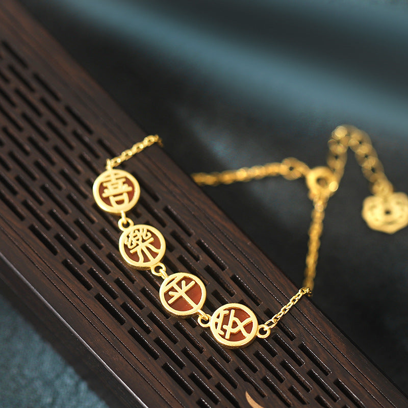 Joy & Peace Red Agate Bracelet-Wishing You Well