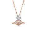 Heart Planet Cubic Zirconia Necklace-Drawn to You