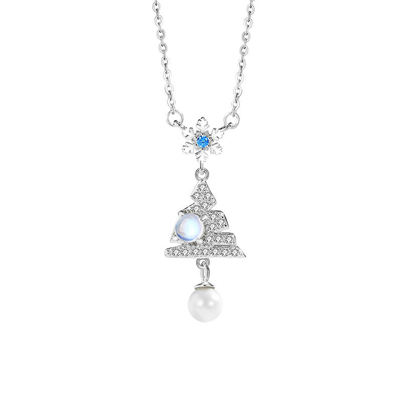 Christmas Tree Sterling Silver Necklace-Our Future Together